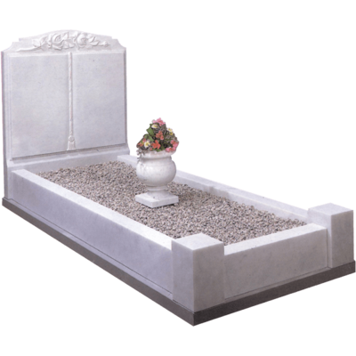 Upright Book Headstone & Kerbs