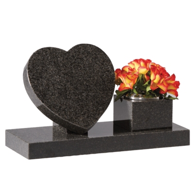 Small Heart, Rest & Base With Vase