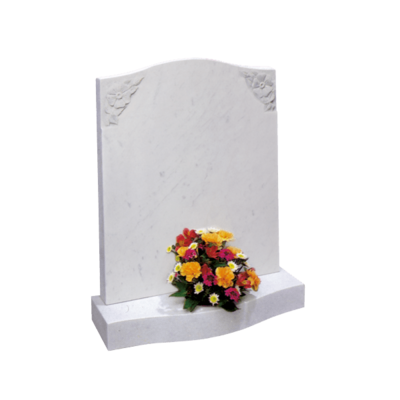 Ogee Top Headstone With Rose