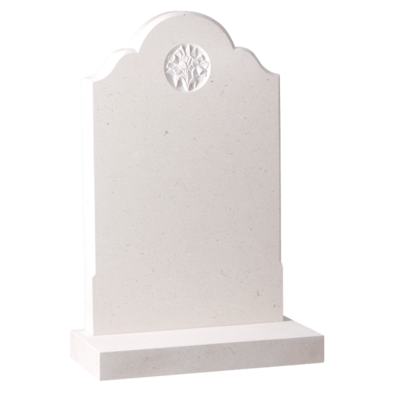 Headstone With Carved Daffodil
