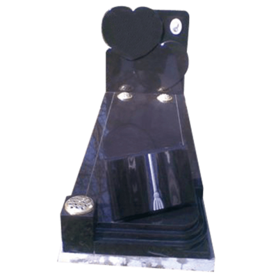 Raised Heart Headstone & Kerbs