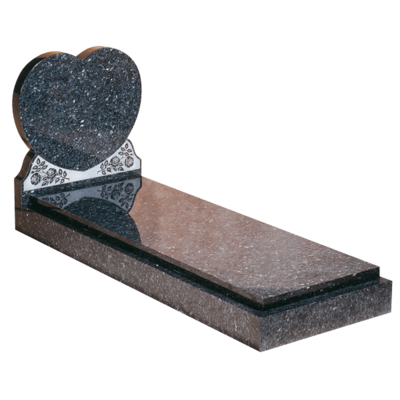 Heart Headstone, Kerbs & Cover Slab