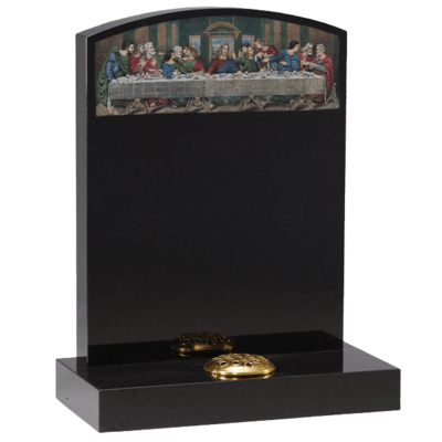 Headstone With 'Last Supper' Design
