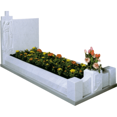 Headstone With Angel & Kerbs
