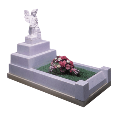 Full Kerb Surround With Angel Memorial