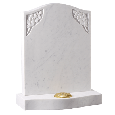 Ogee Headstone With Carved Roses