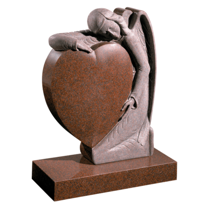 Angel Embracing Heart Memorial