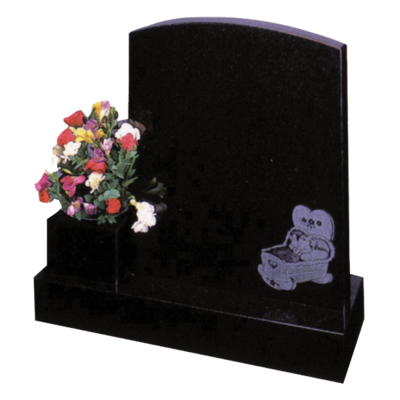 Arch Top Headstone With Design