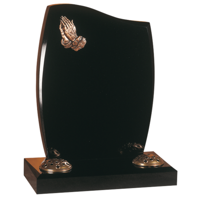 Bronze Praying Hands Headstone
