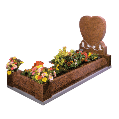 Heart Headstone With Chamfered Kerbs
