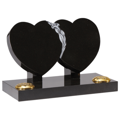 Entwined Heart Memorial With Lily