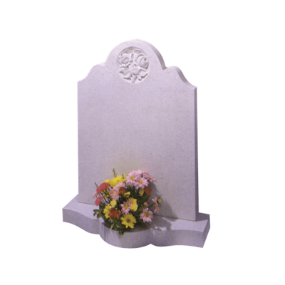 Headstone With Circle Of Roses