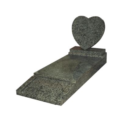 Heart Headstone, Cover Slab & Kerbs