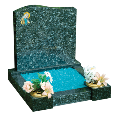 Half Ogee Headstone With Mini Kerbs