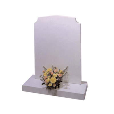Headstone With Scalloped Corners