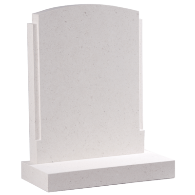 Oval Top Headstone With Shaping