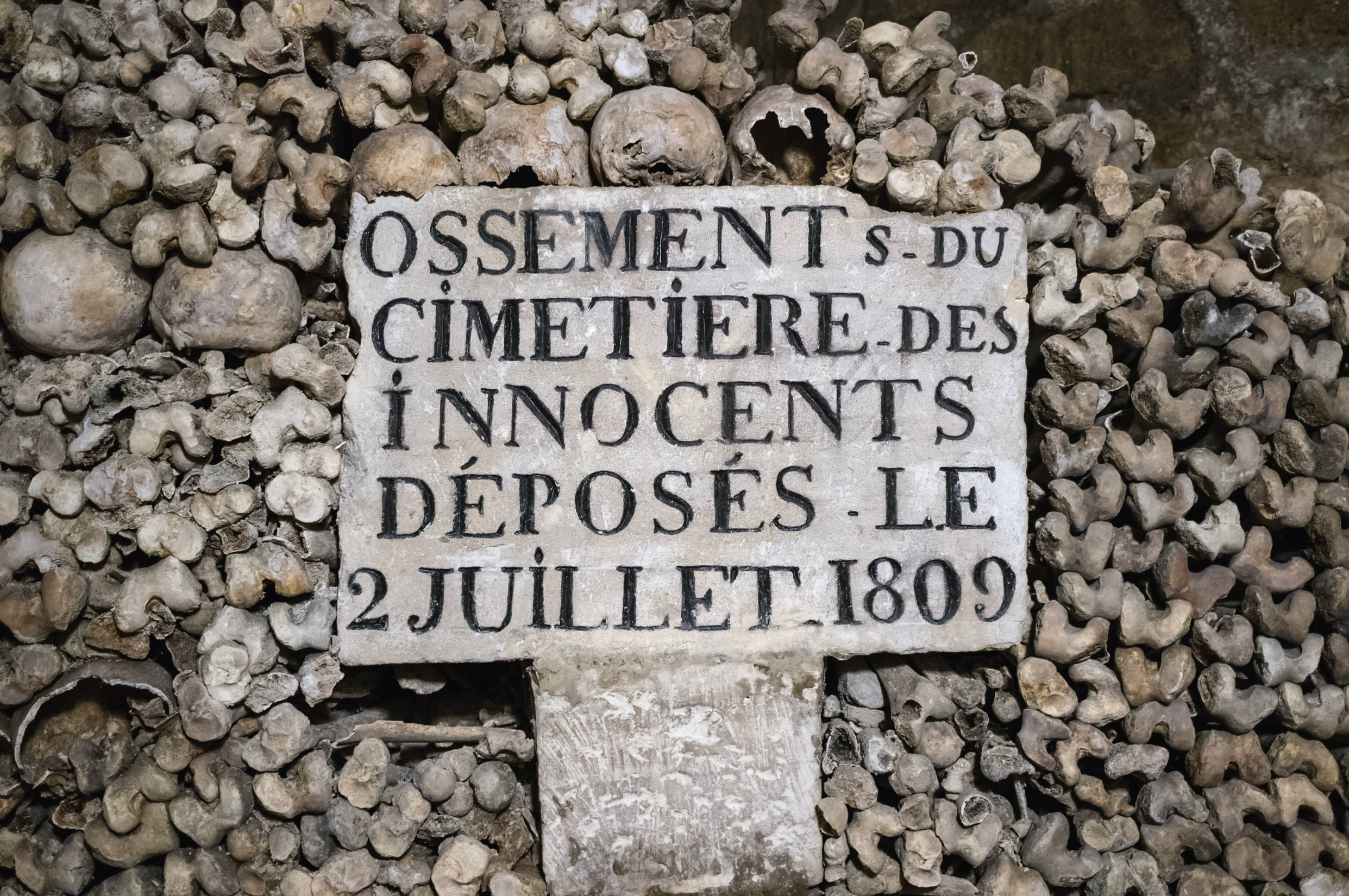 Sign in the Paris Catacombs