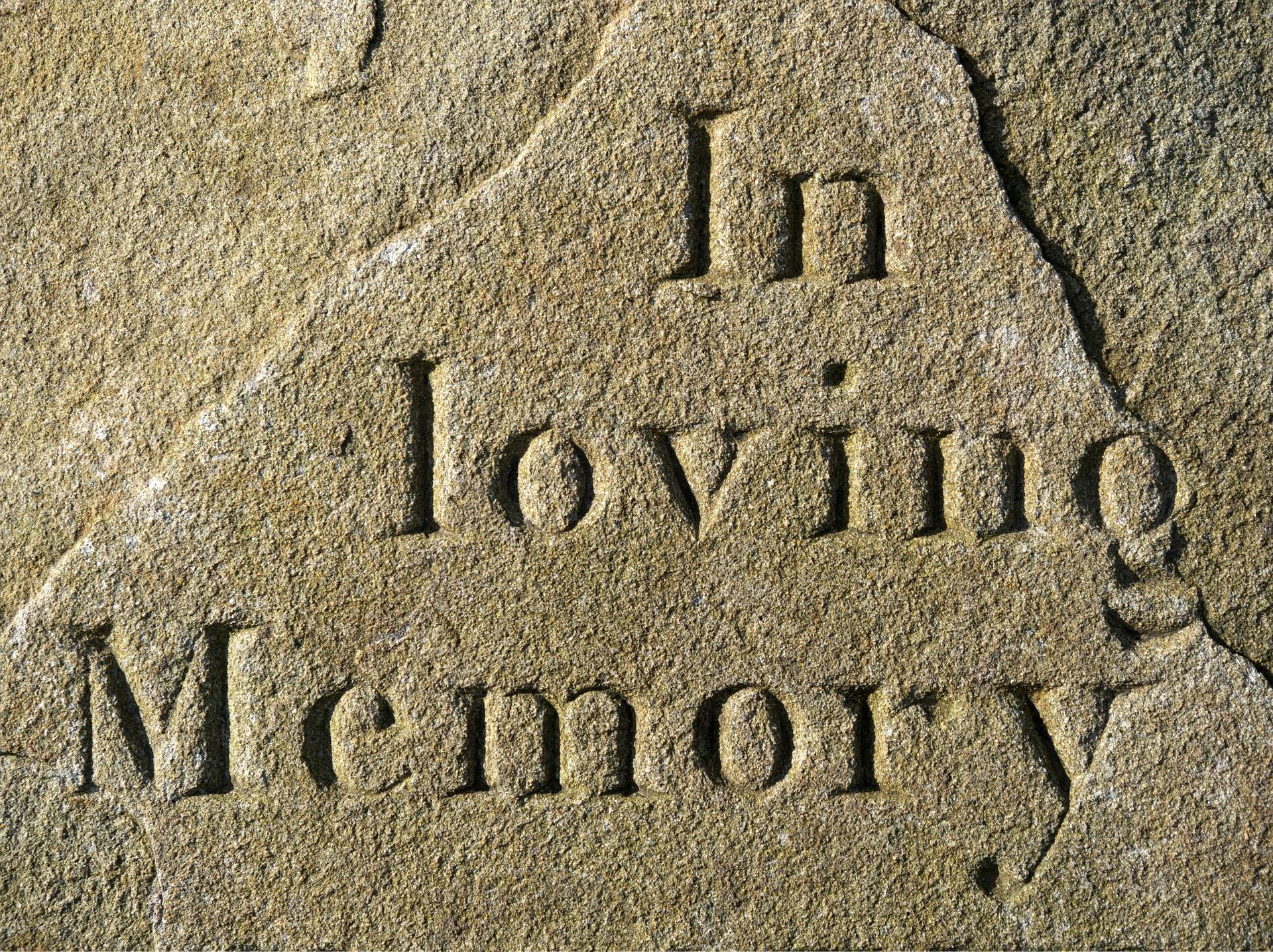In Loving Memory gravestone