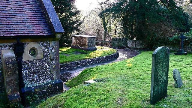 Graveyard and church