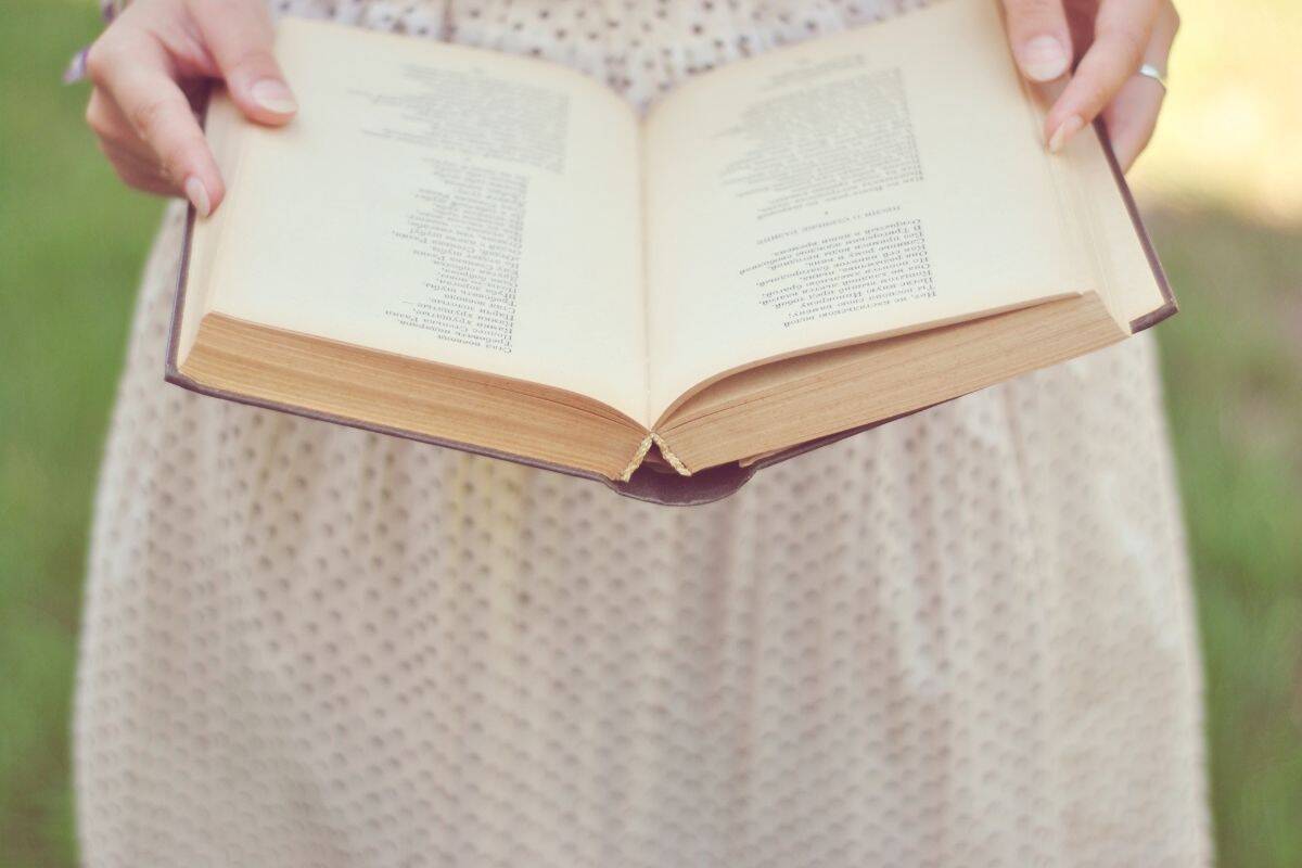 Person reading a book