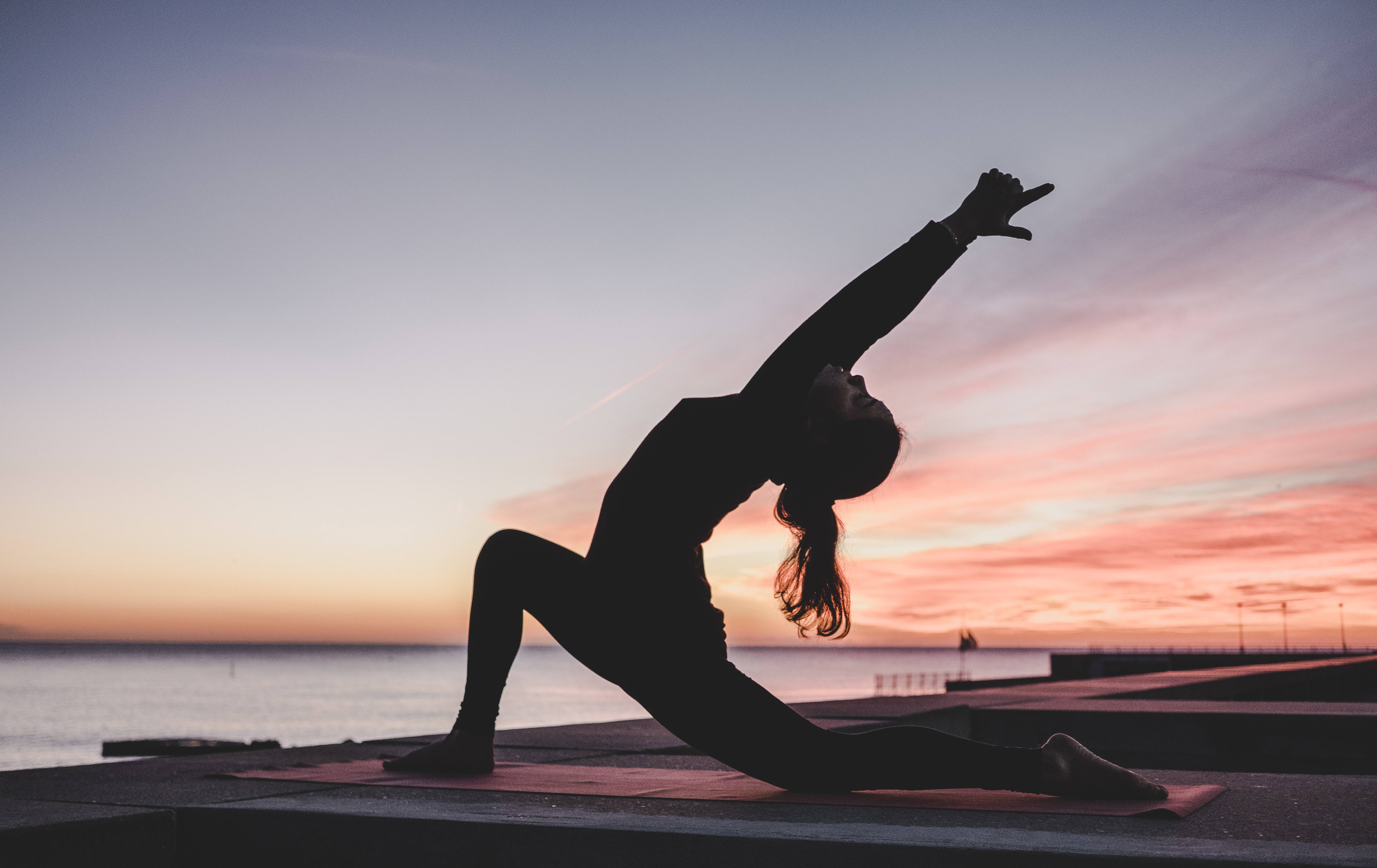 woman doing a yoga pose