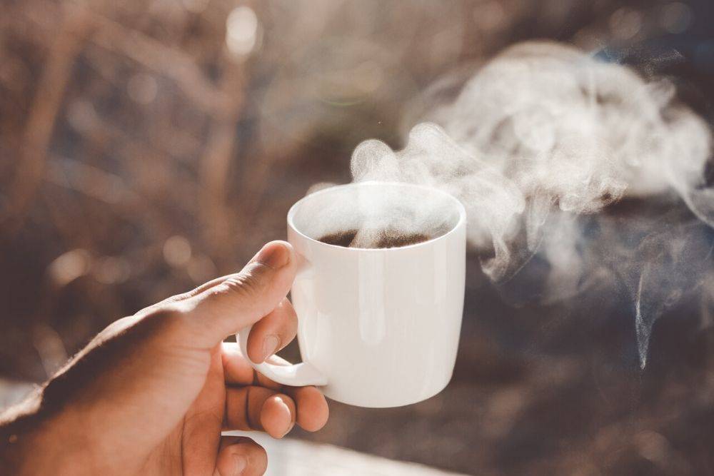 Hot cup of coffee