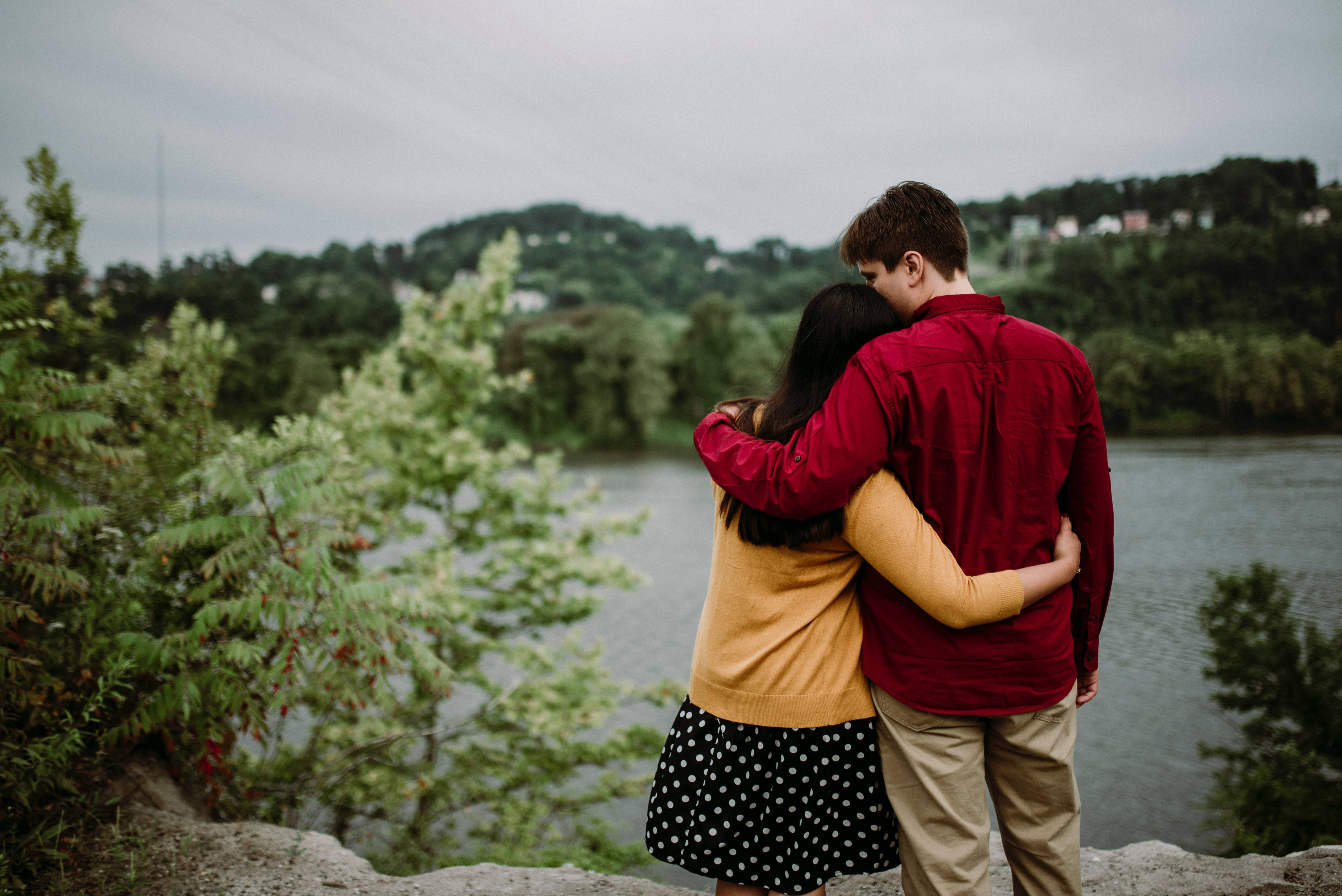 Couple hugging