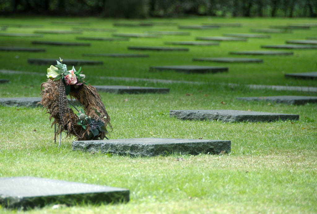 wreath on grave