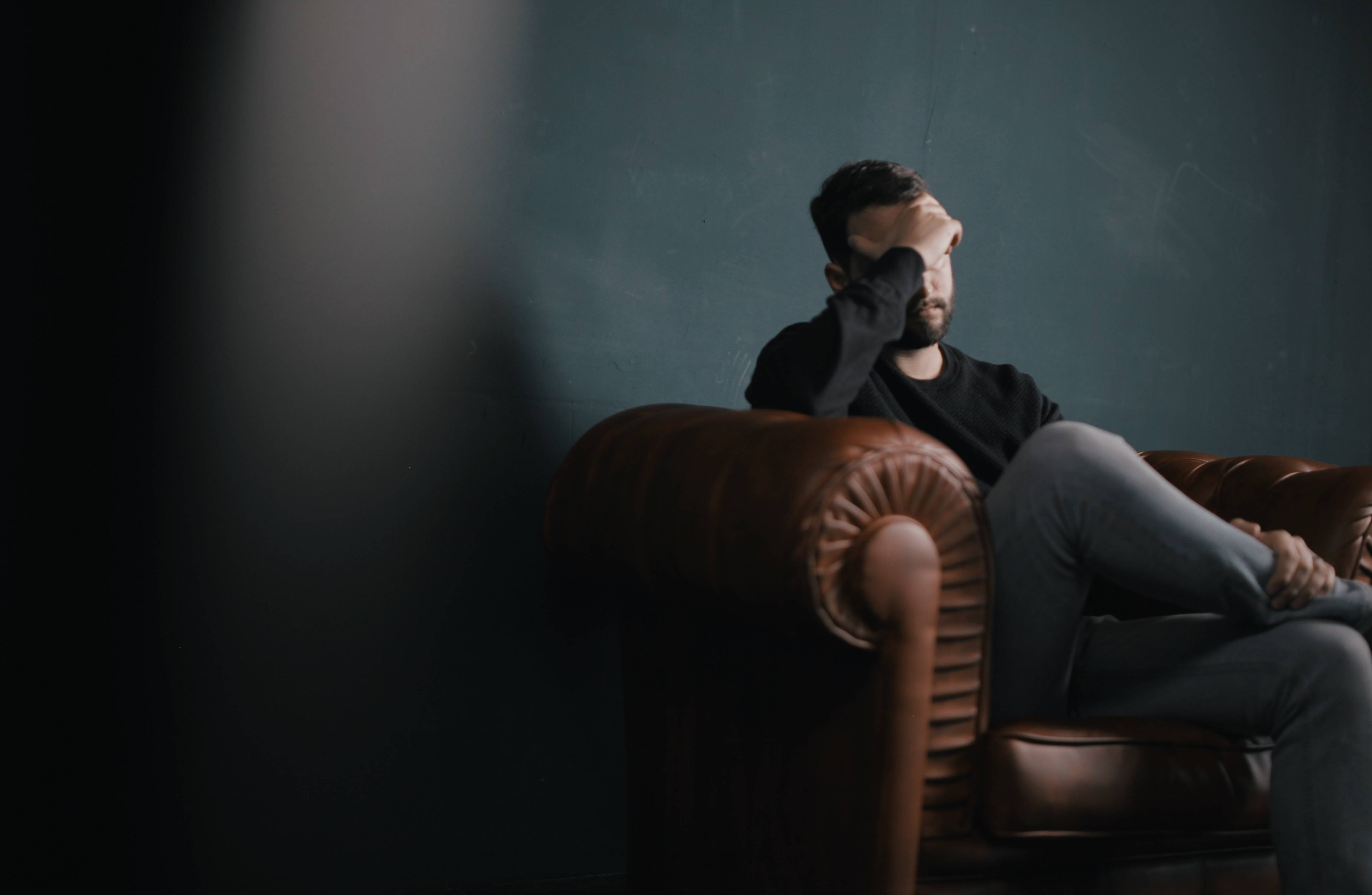 Man sat in therapy meeting