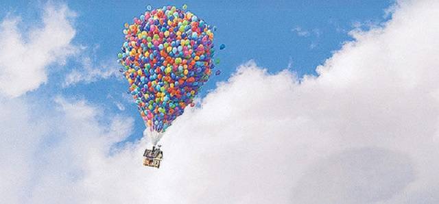 Balloon house from Up