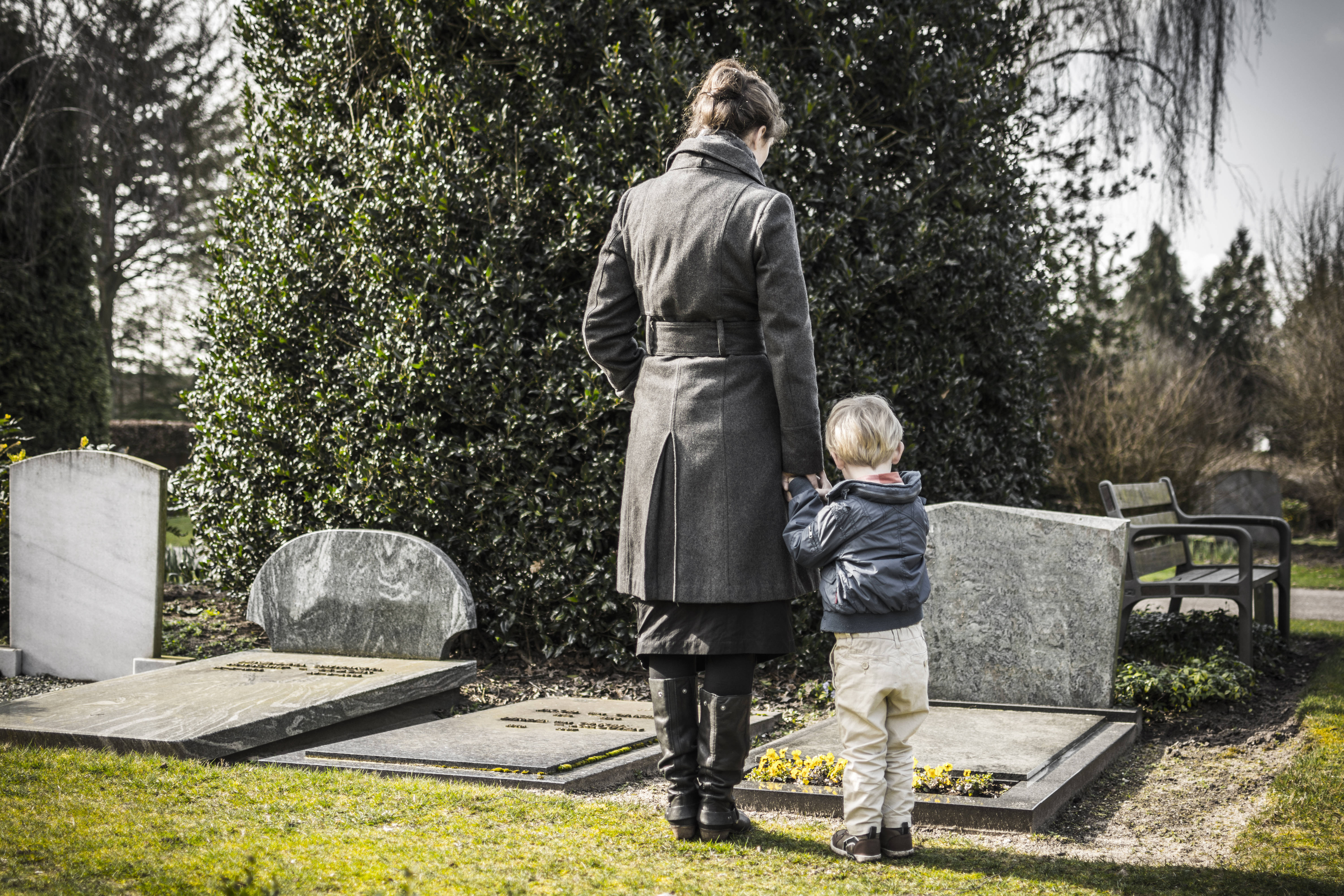 Child at funeral