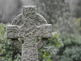 Headstone in graveyard