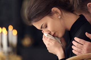 Person at funeral