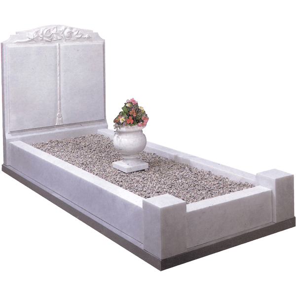 Upright Book Headstone & Kerbs
