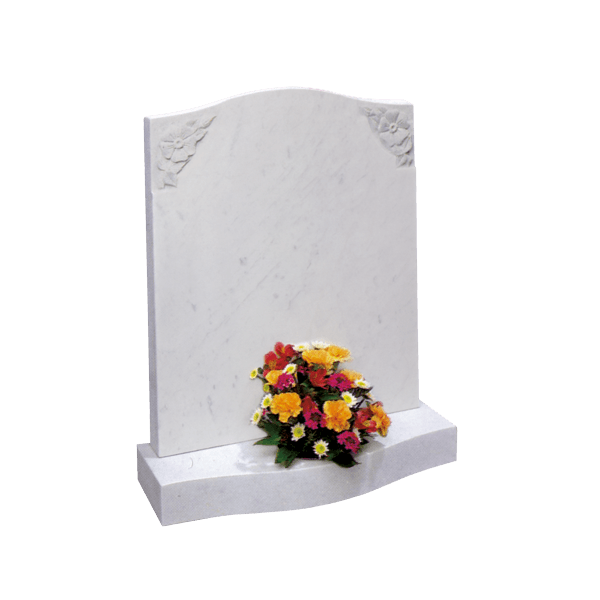 Ogee Top Headstone With Rose