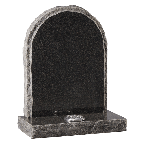 Headstone With Rustic Edge & Margin