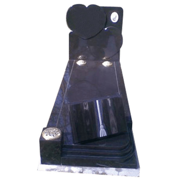 Raised Heart Headstone & Kerbs