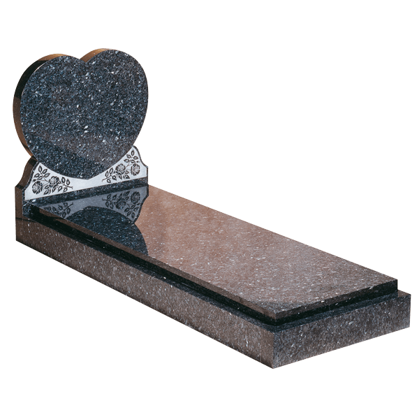 Heart Headstone, Kerbs & Cover Slab