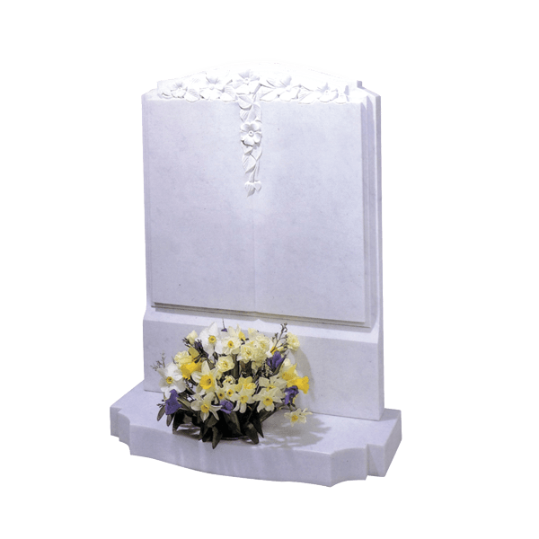 Upright Book Headstone