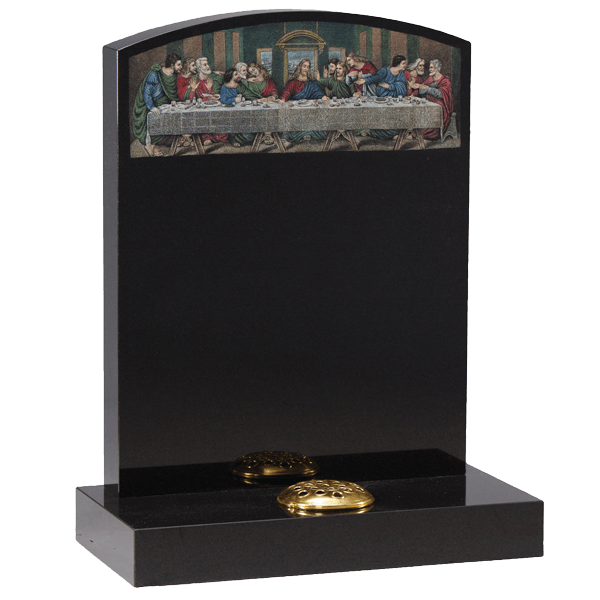 Headstone With 'Last Supper' Design