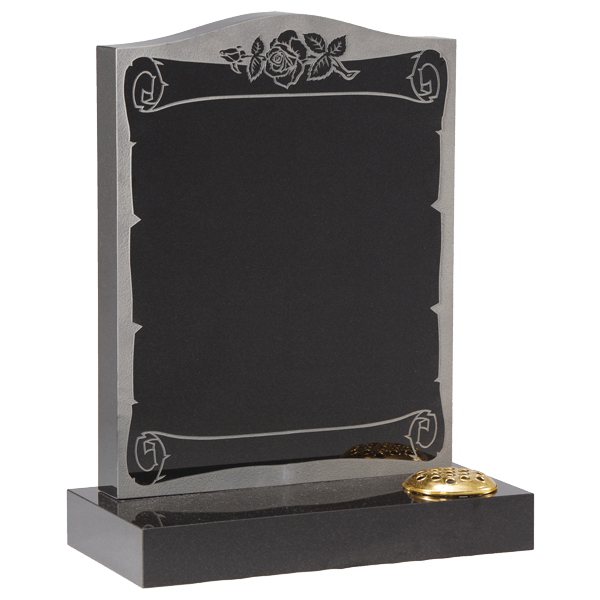 Scroll Face Design Headstone