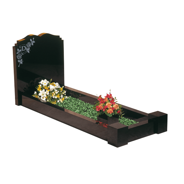 Double Checked Headstone & Kerbs