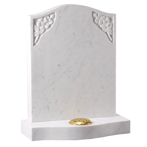 Ogee Headstone With Carved Roses