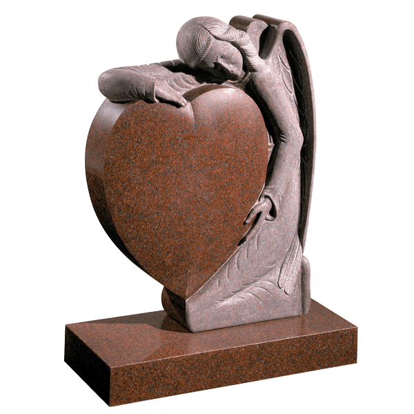 Angel Embracing Heart Memorial