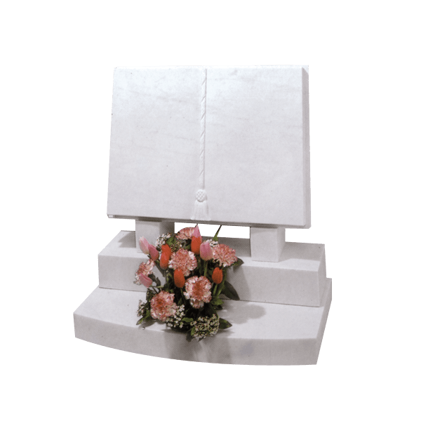 Book Headstone With Cord & Tassel
