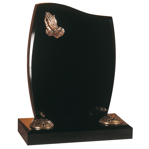 Bronze Praying Hands Headstone
