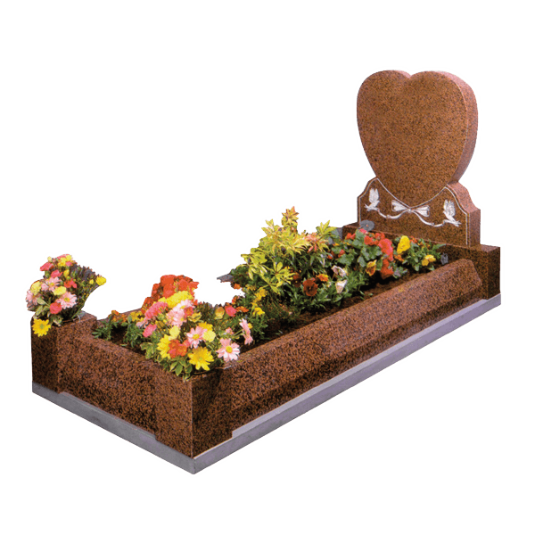 Heart Headstone With Chamfered Kerbs