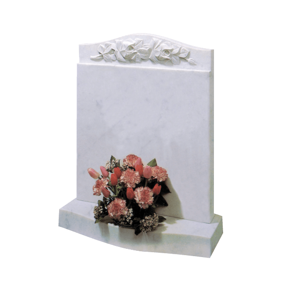 Headsone With Hand Carved Roses