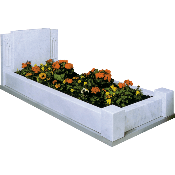 Shaped Headstone & Kerb Surround