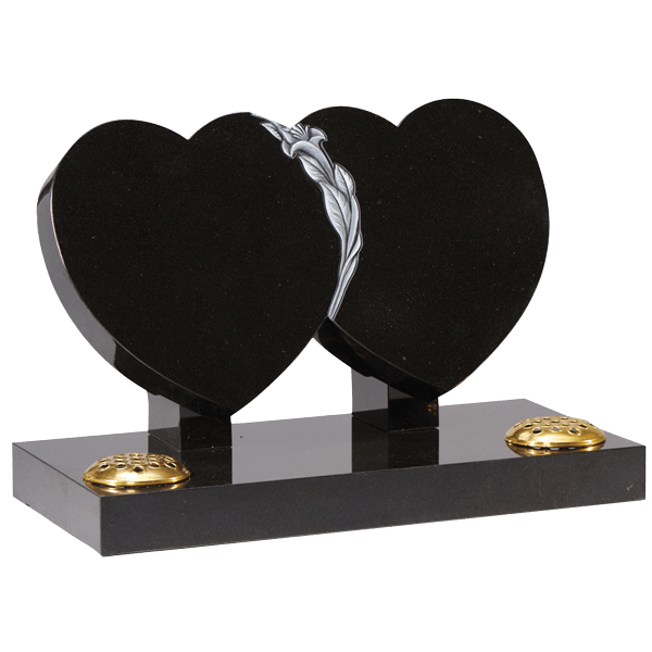 Entwined Heart Memorial With Lily